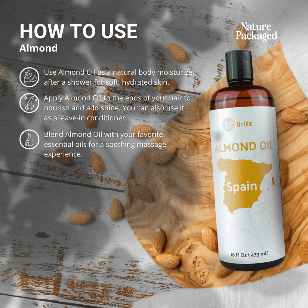 Almond Carrier Oil - From Eir Oils - Nature Packaged