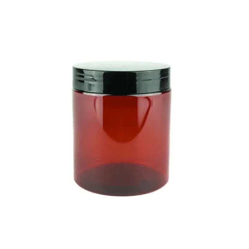 Amber Plastic Jars - 12 Oz - Nature Packaged