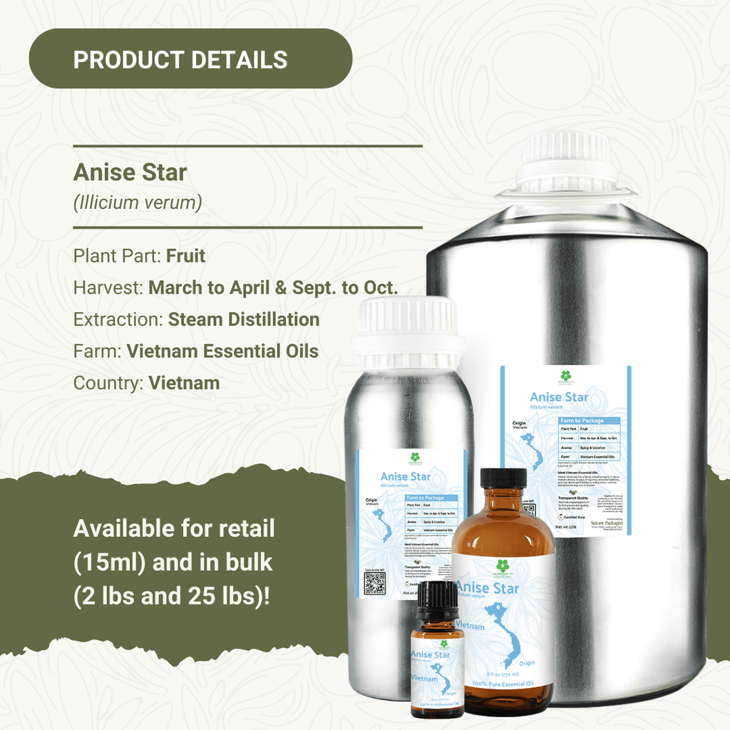 Anise Star Essential Oil - From Malagassi Essential Oils - Nature Packaged