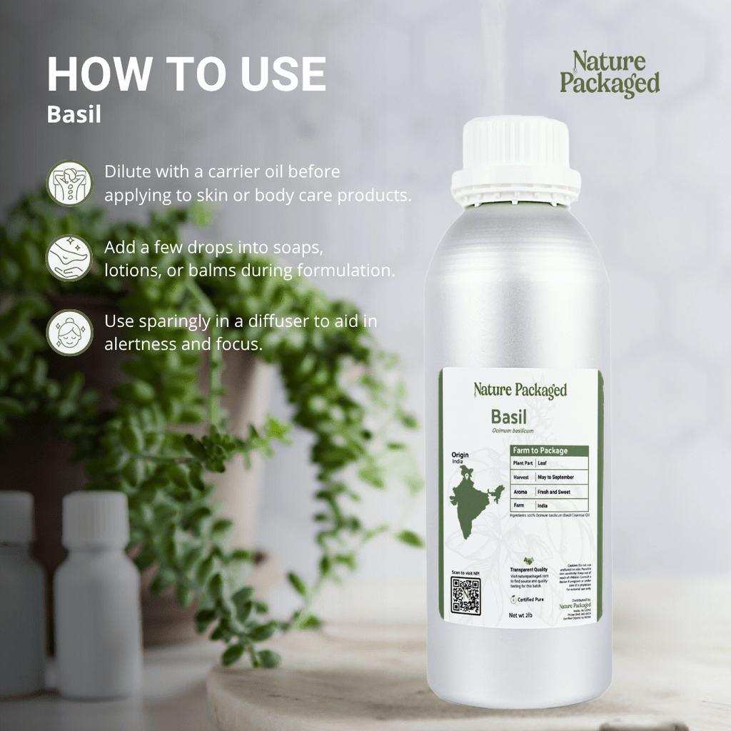 Basil Essential Oil - Nature Packaged