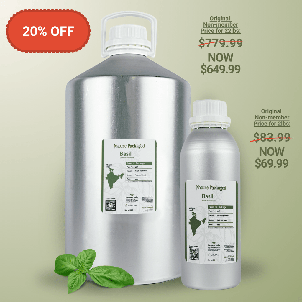 Basil Essential Oil - Nature Packaged