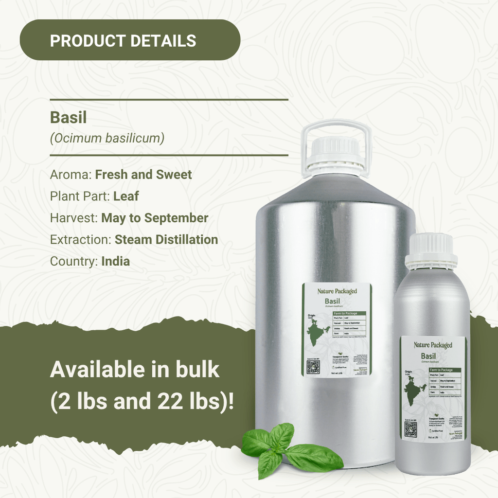 Basil Essential Oil - Nature Packaged