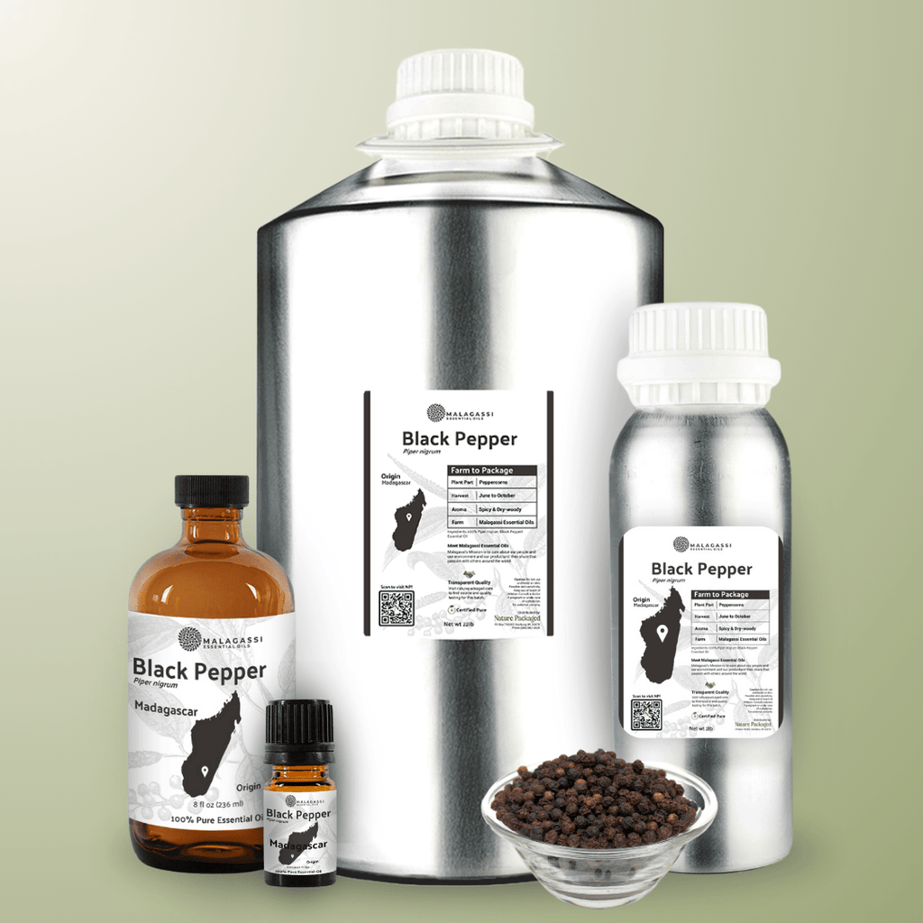 Black Pepper Essential Oil - From Malagassi Essential Oils - Nature Packaged
