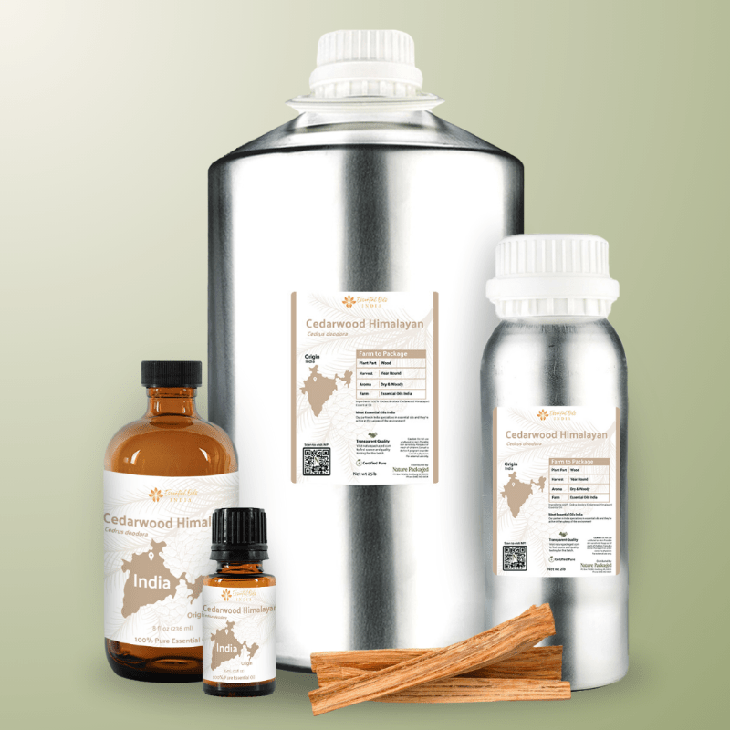 Cedarwood (Himalayan) Essential Oil - From Essential Oils India - Nature Packaged
