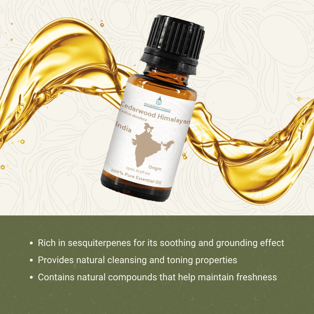 Cedarwood (Himalayan) Essential Oil - From NBT India - Nature Packaged