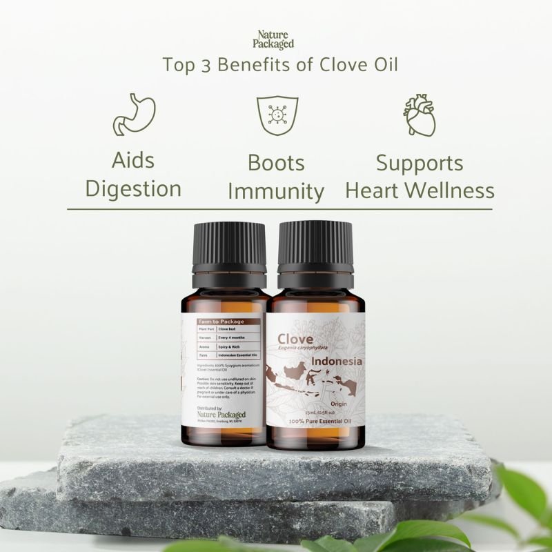 Clove Bud Essential Oil - From Indonesian Essential Oils - Nature Packaged