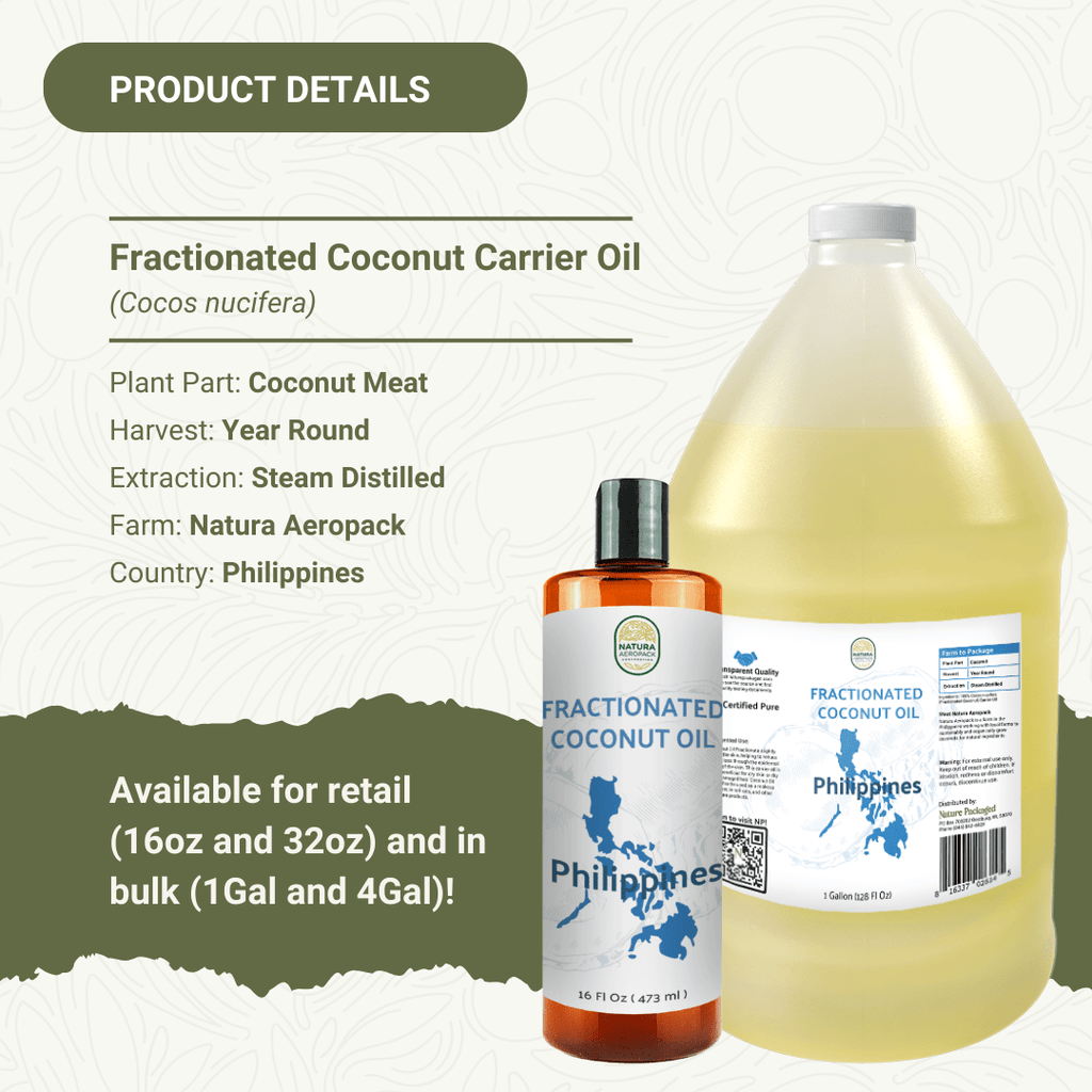 Coconut Carrier Oil - Fractionated from Natura Aeropack - Nature Packaged
