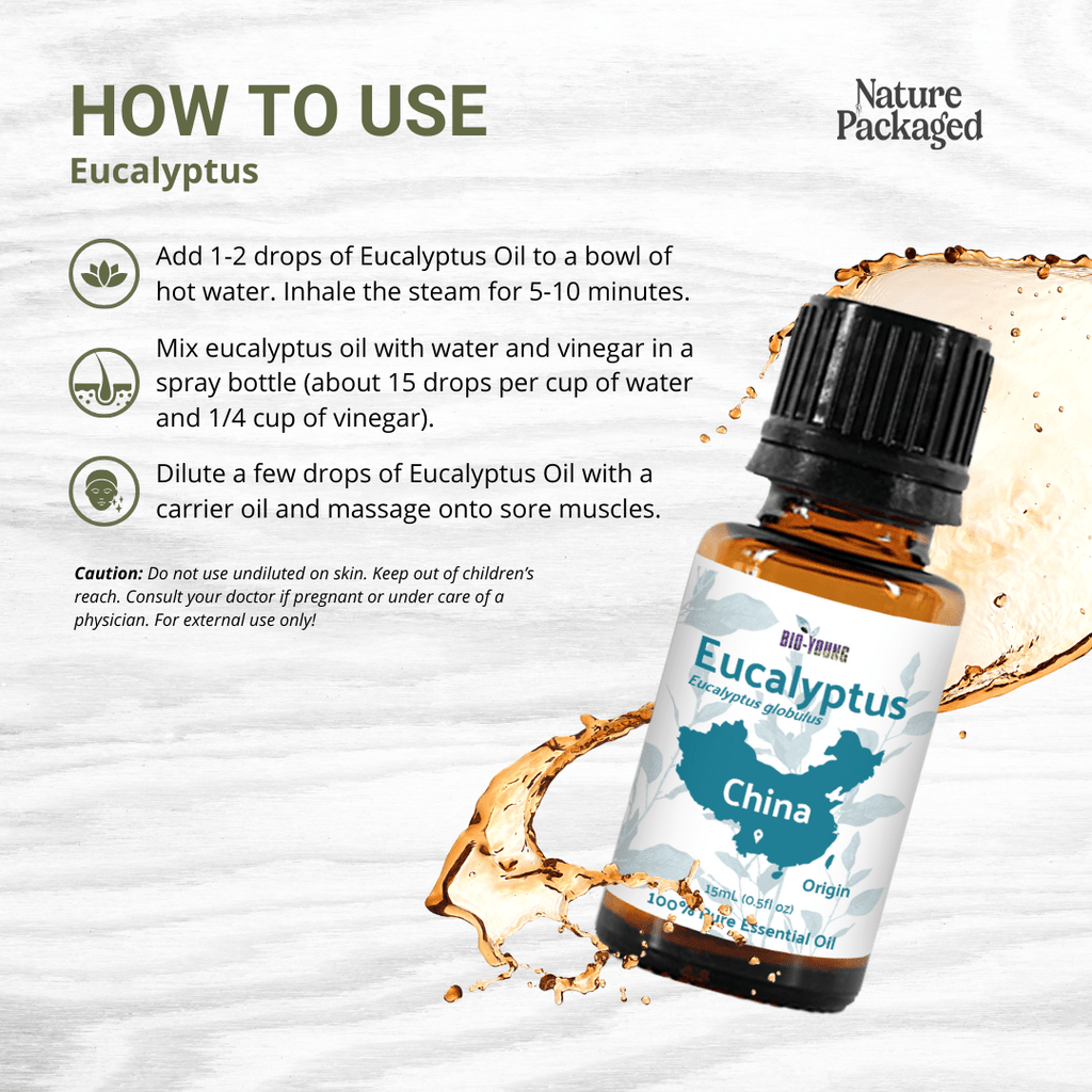 Eucalyptus Essential Oils - From Bio - Young Aromas - Nature Packaged