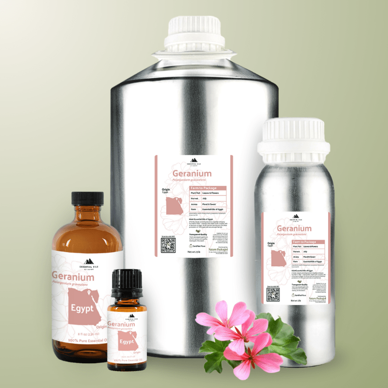 Geranium Essential Oil - From Essential Oils Egypt - Nature Packaged