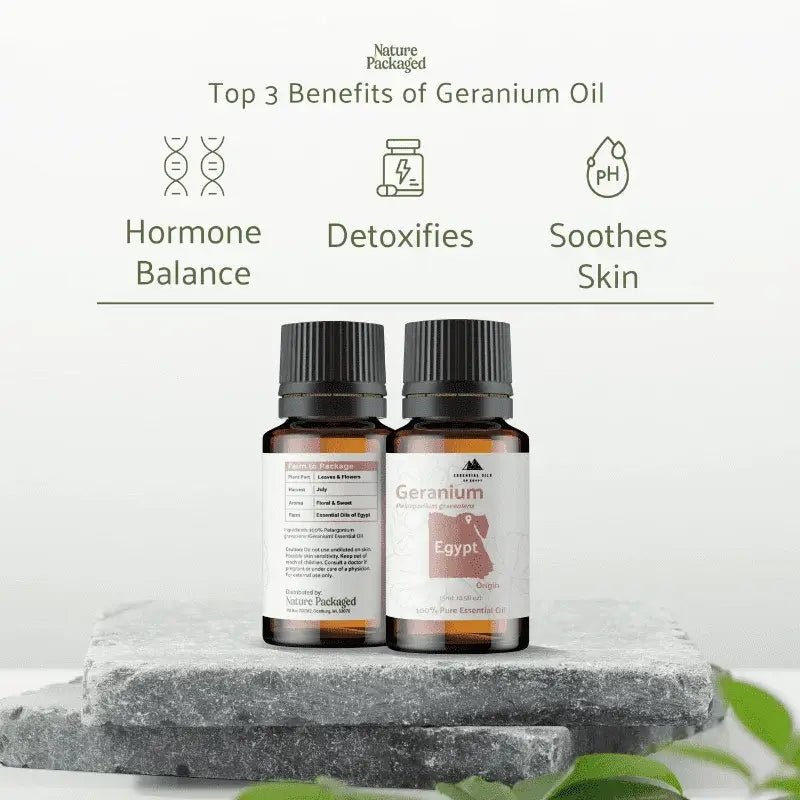 Geranium Essential Oil - From Essential Oils Egypt - Nature Packaged