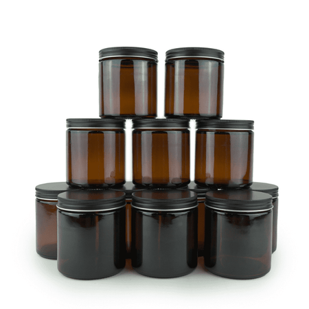 Glass Amber 16oz Jar