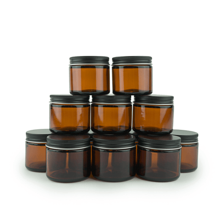 Glass Amber 2oz Jar