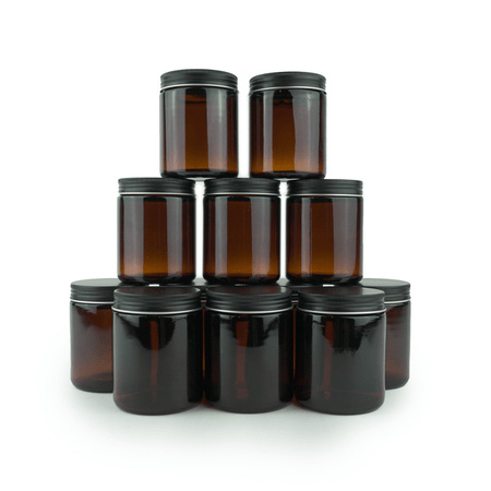 Glass Amber 8 Oz Jar