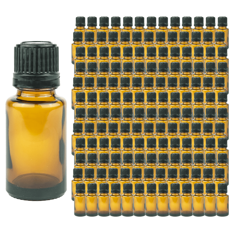 Glass Amber Bottle - 15 ml - Nature Packaged