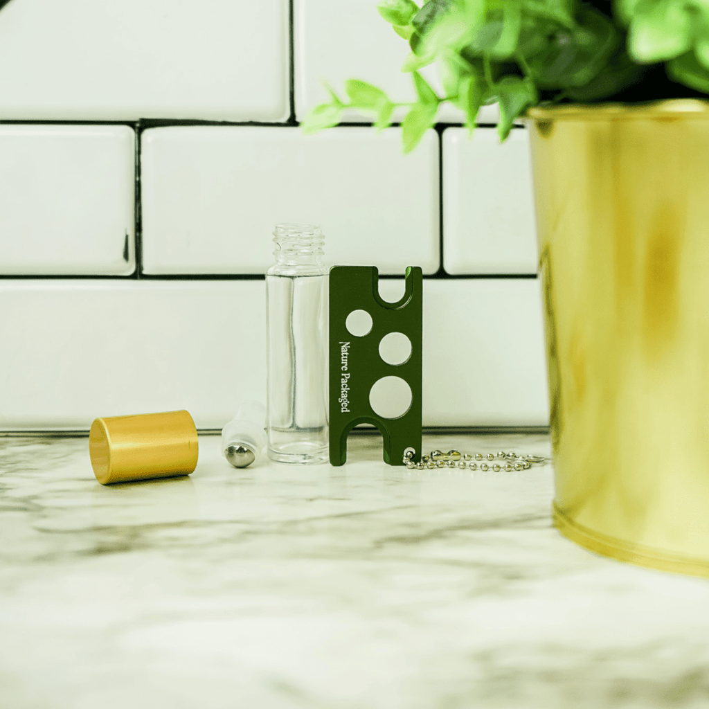 Glass Clear 10ml Roll on and Essential Oil Bottle Opener Tool - Multi Tool - Nature Packaged