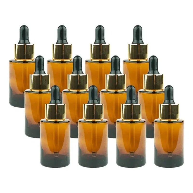 Glass Serum Amber 1oz Dropper Bottle - Luxurious - Nature Packaged