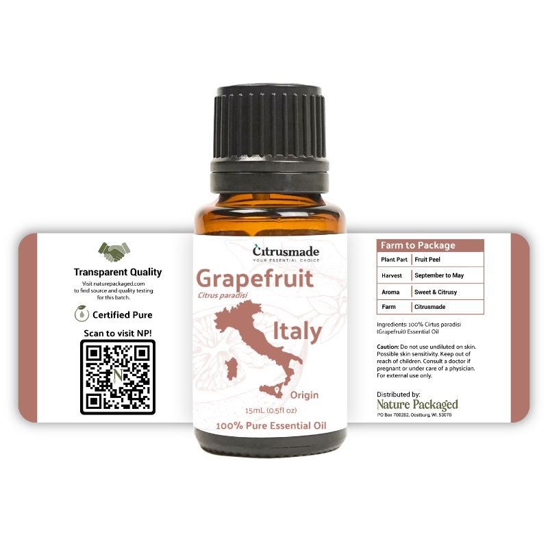 Grapefruit Pink Essential Oil - From Citrusmade - Nature Packaged