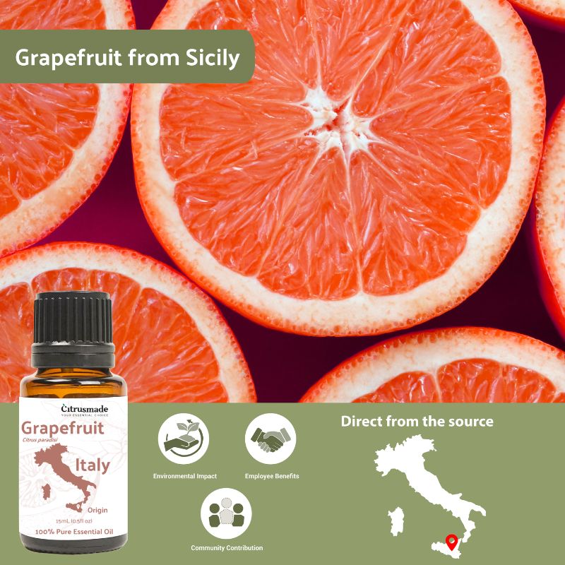 Grapefruit Pink Essential Oil - From Citrusmade - Nature Packaged