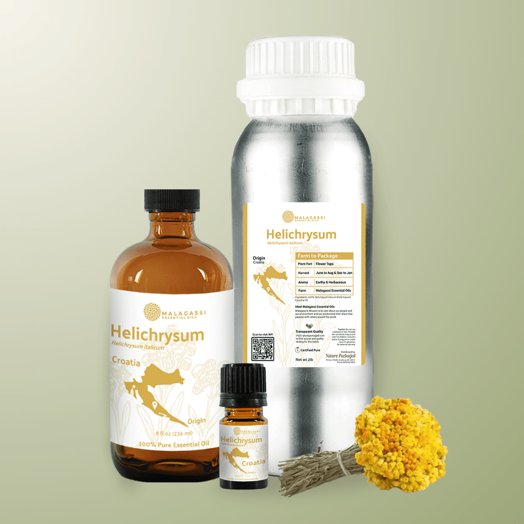 Helichrysum Essential Oil - From Malagassi Essential Oils - Nature Packaged
