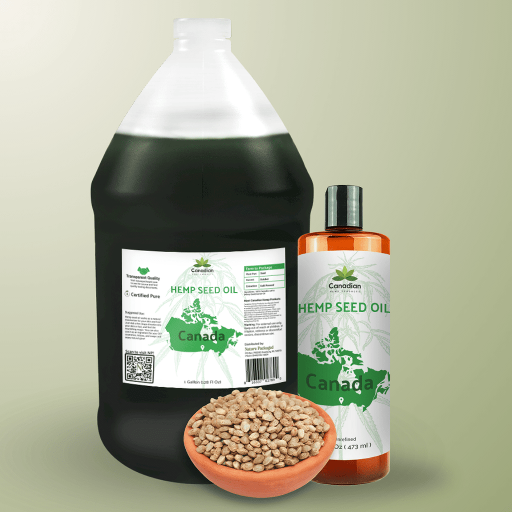 Hemp Seed Carrier Oil - From Canadian Hemp Products - Nature Packaged