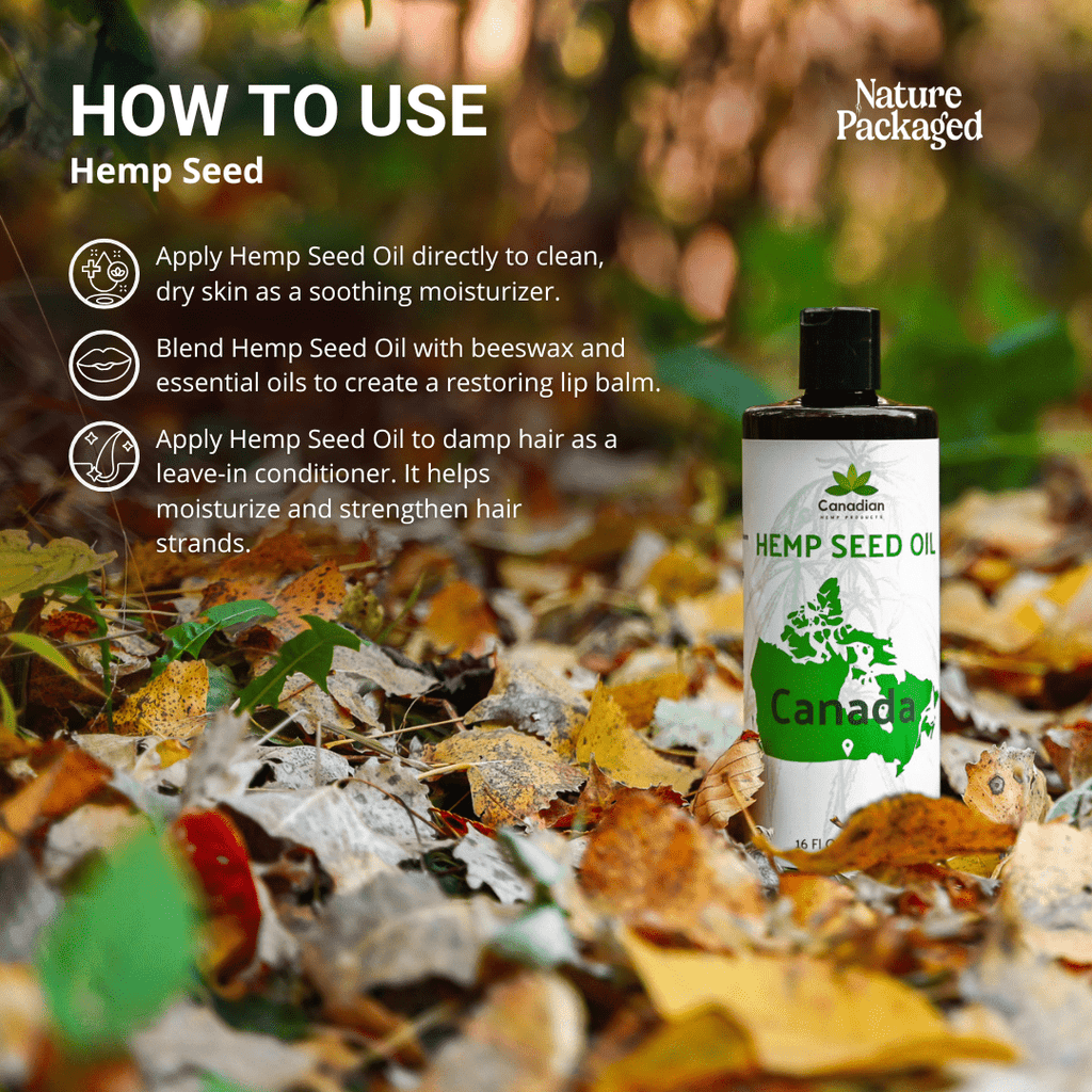 Hemp Seed Carrier Oil - From Canadian Hemp Products - Nature Packaged