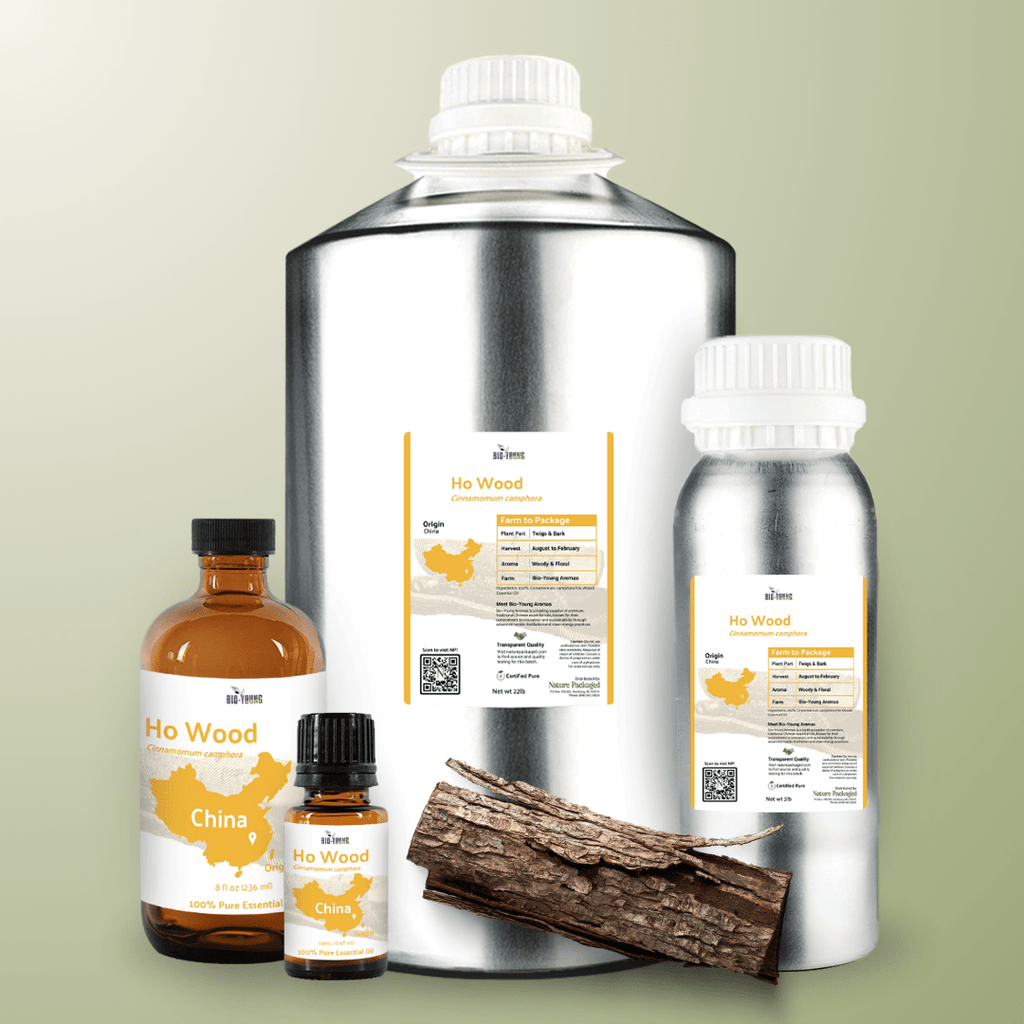 Ho Wood Essential Oils - From Bio - Young Aromas - Nature Packaged
