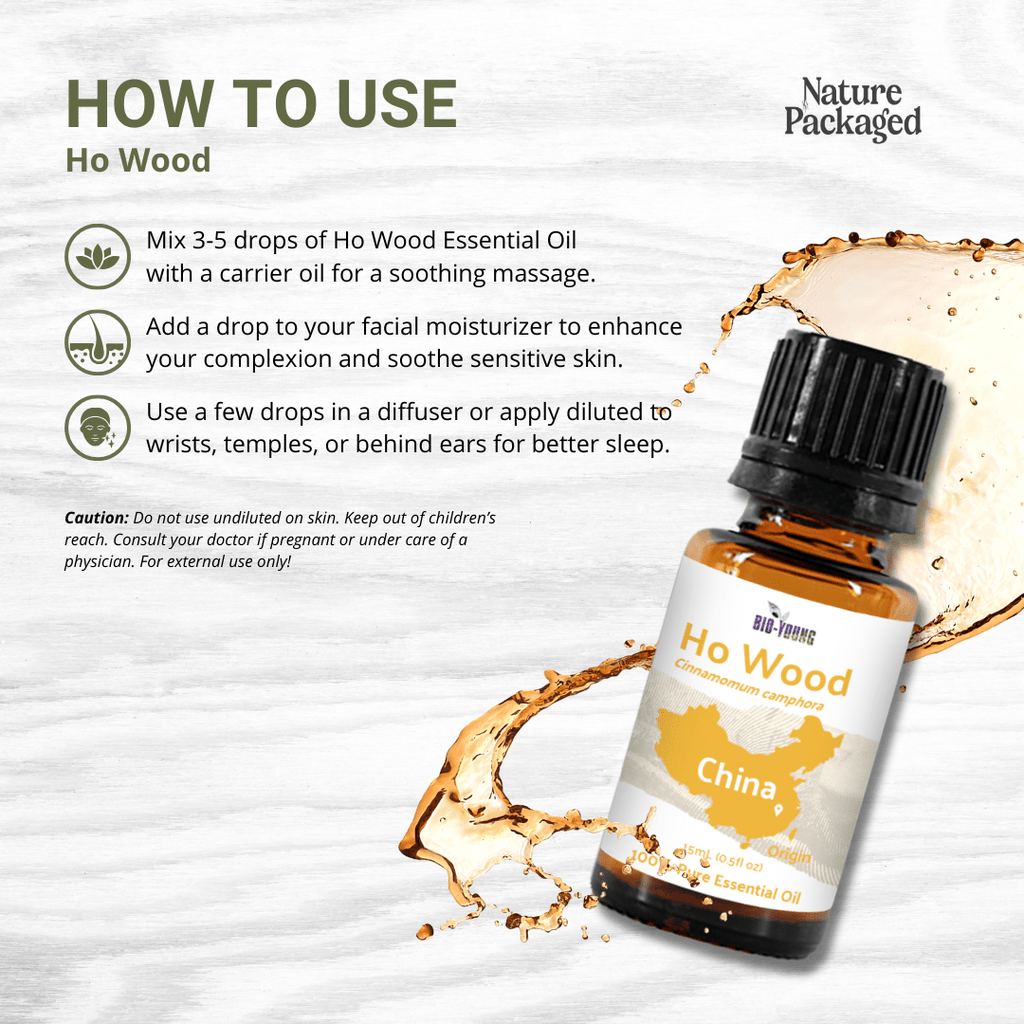 Ho Wood Essential Oils - From Bio - Young Aromas - Nature Packaged