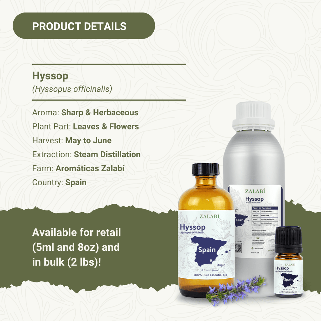 Hyssop Essential Oil - From Aromáticas Zalabí - Nature Packaged