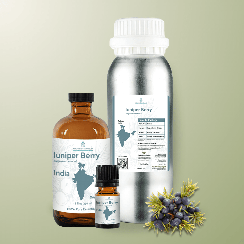 Juniper Berry Essential Oil - From NBT India - Nature Packaged