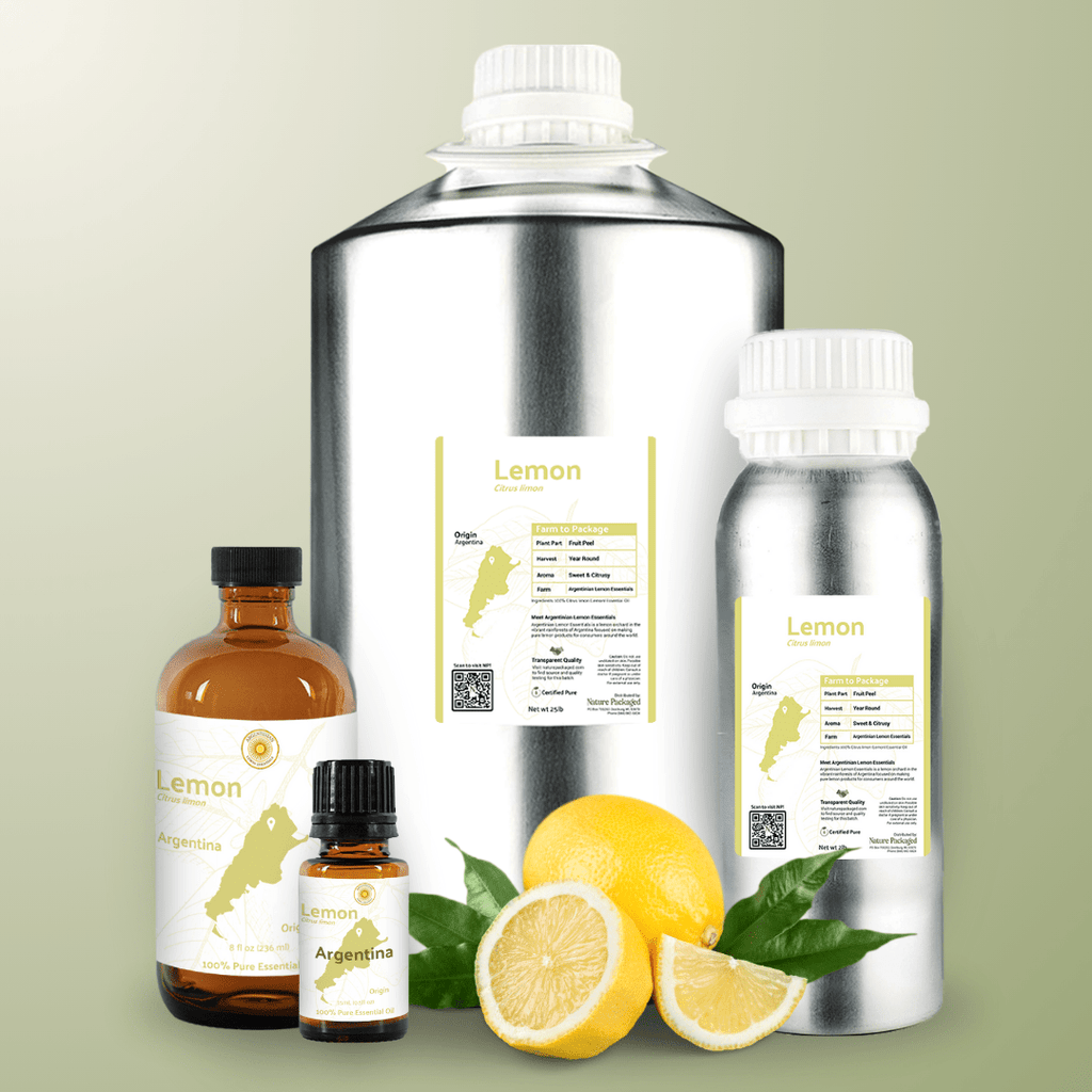 Lemon Essential Oil - From Argentinian Lemon Essentials - Nature Packaged