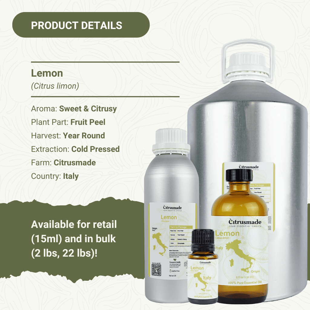 Lemon Essential Oil - From Citrusmade - Nature Packaged