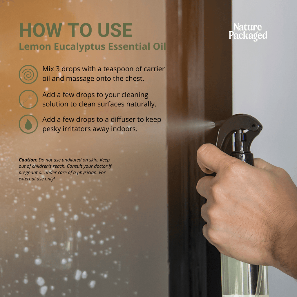 Lemon Eucalyptus Essential Oil - From Eucaliptus - Nature Packaged