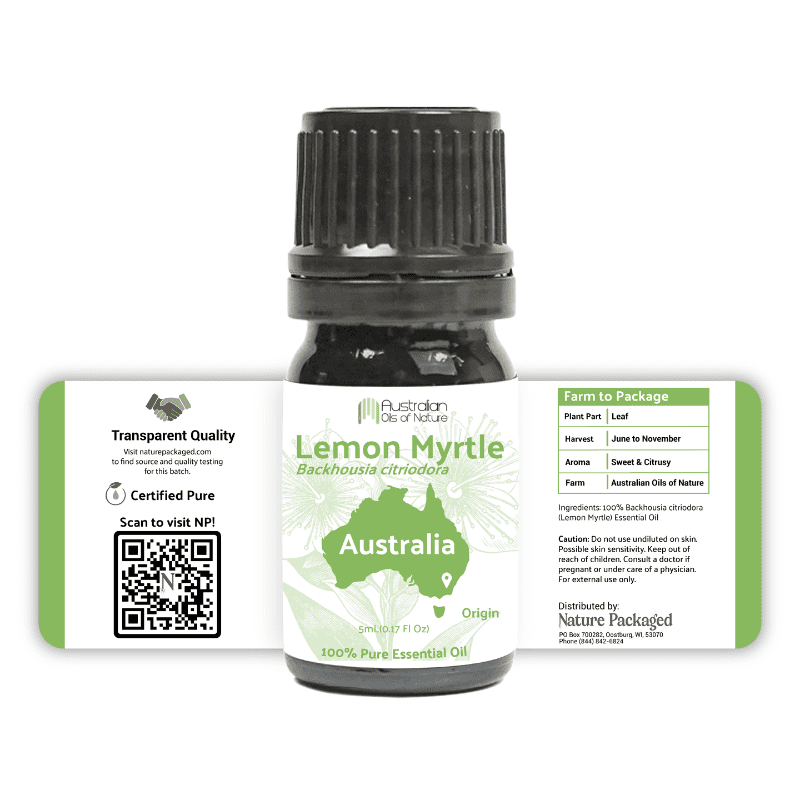 Lemon Myrtle Essential Oil - From Australian Oils Of Nature - Nature Packaged