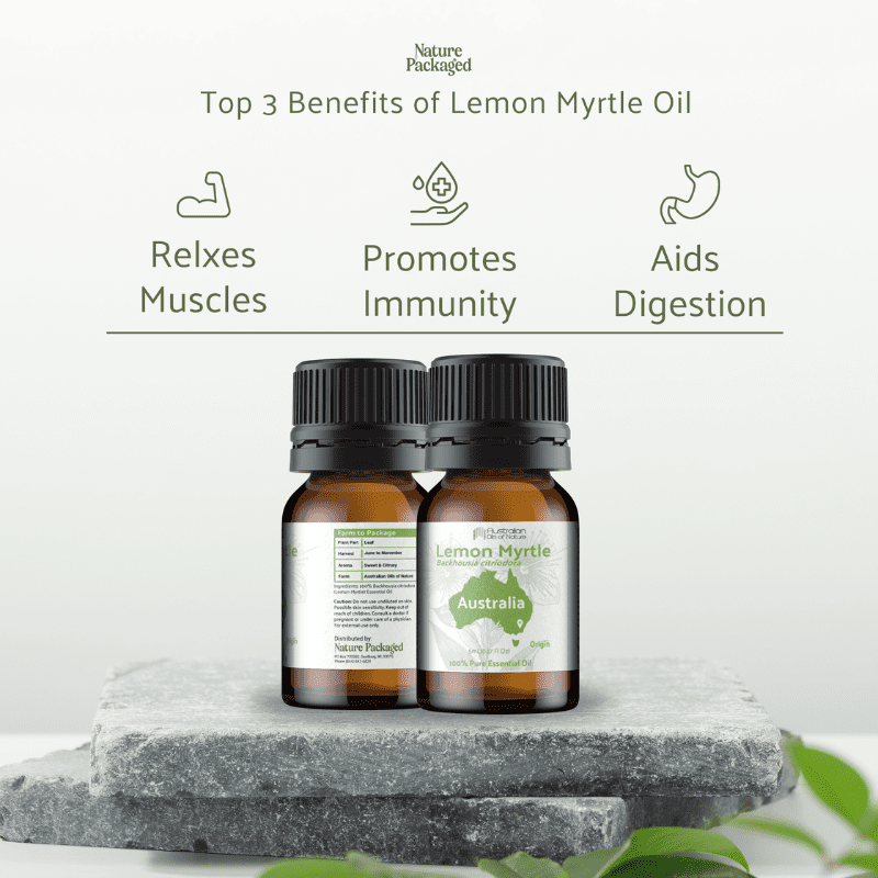 Lemon Myrtle Essential Oil - From Australian Oils Of Nature - Nature Packaged