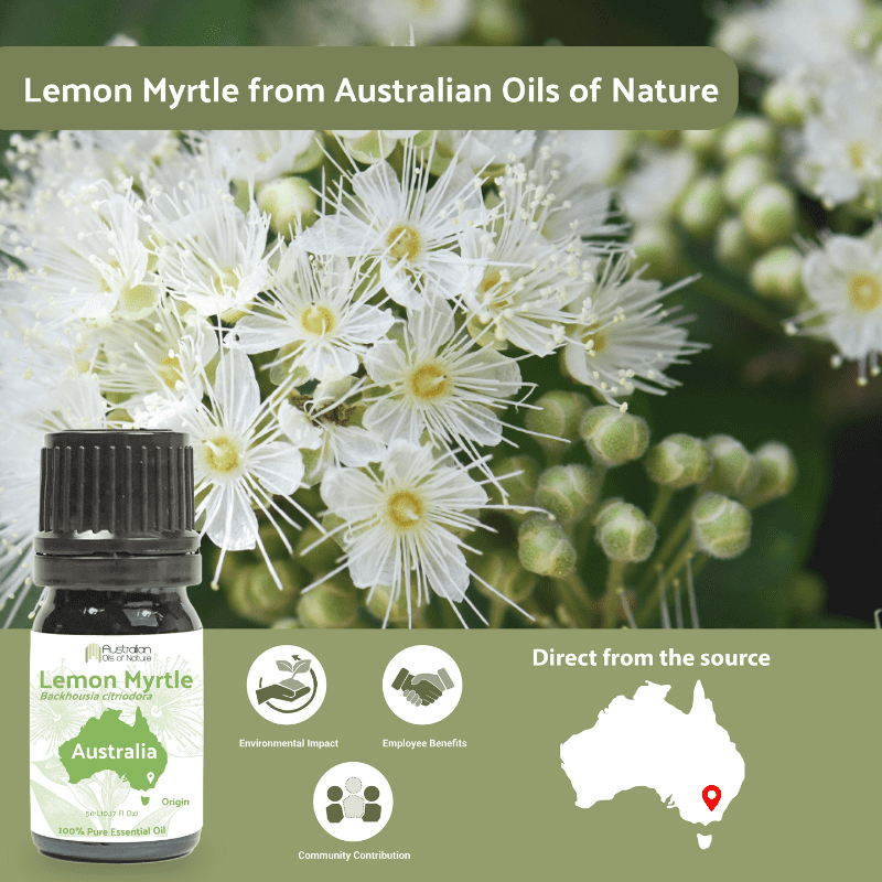 Lemon Myrtle Essential Oil - From Australian Oils Of Nature - Nature Packaged
