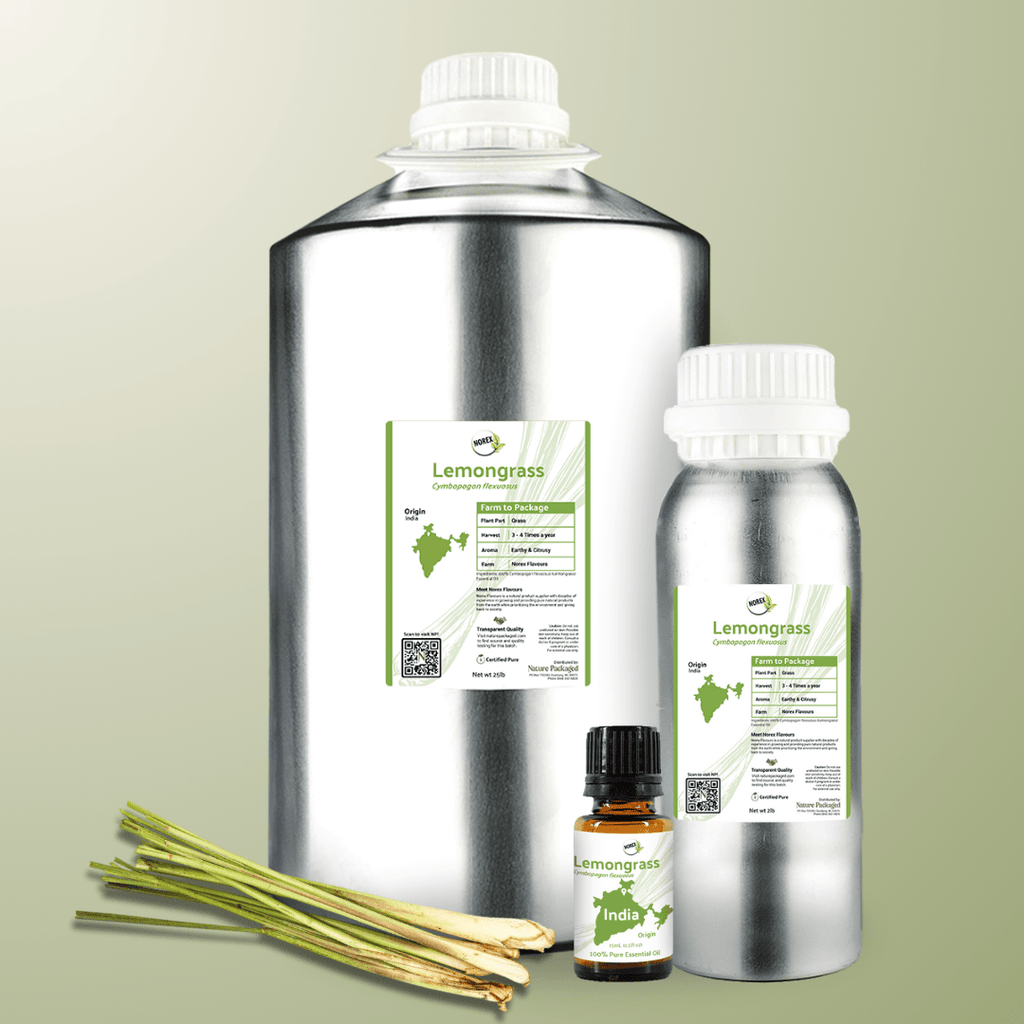 Lemongrass Essential Oil - From Norex Flavours - Nature Packaged
