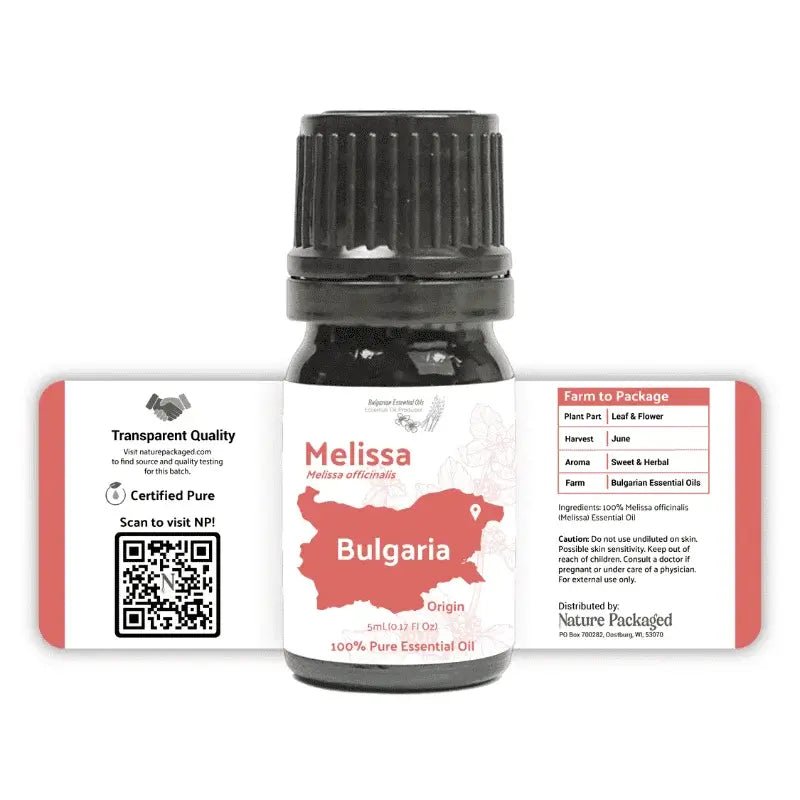 Melissa Essential Oil - From Bulgarian Essential Oils - Nature Packaged