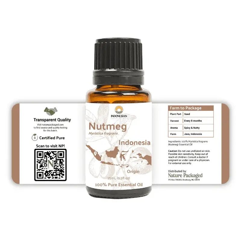 Nutmeg Essential Oil - From Indonesian Essential Oils - Nature Packaged