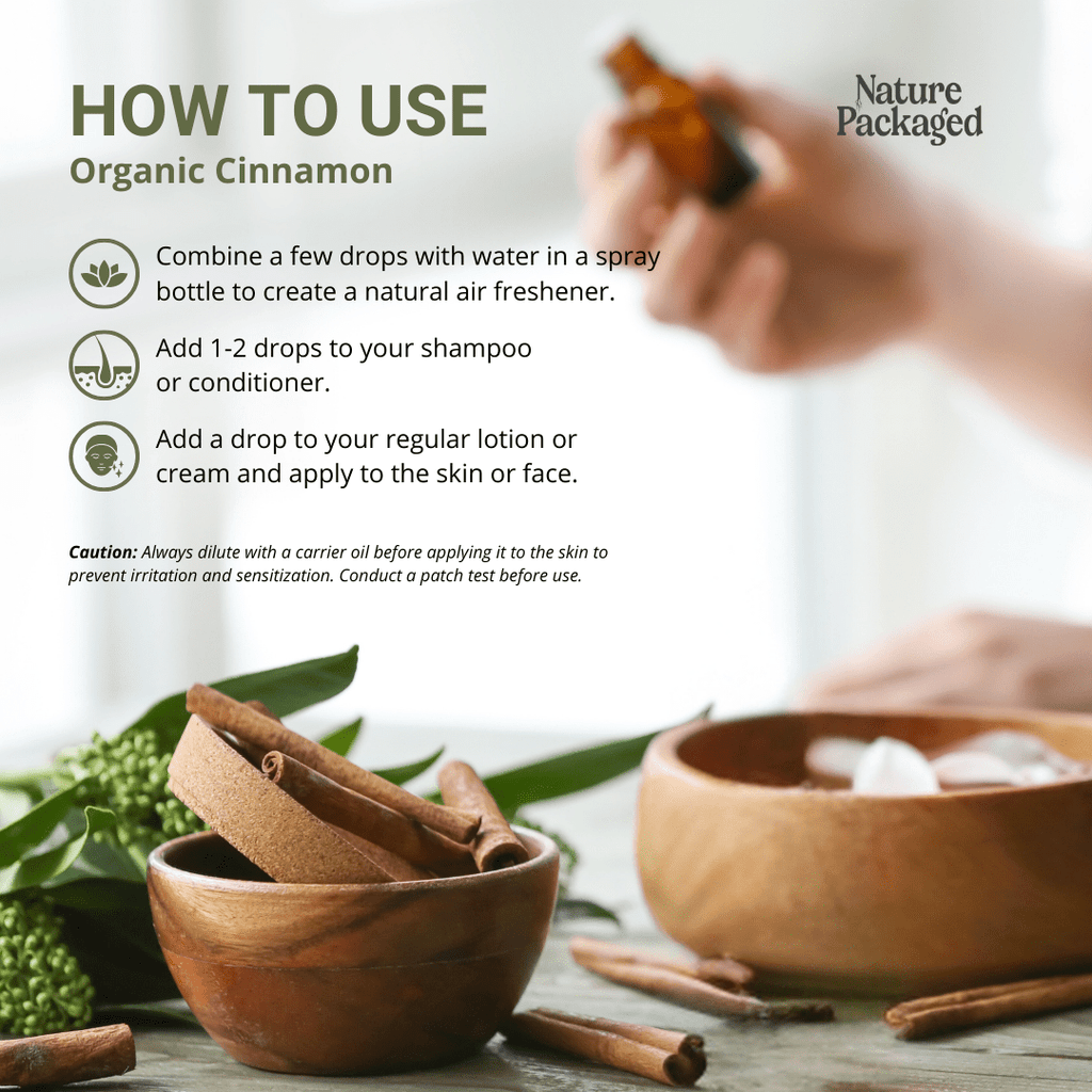 Organic Cinnamon Essential Oil - From HDdeS - Nature Packaged