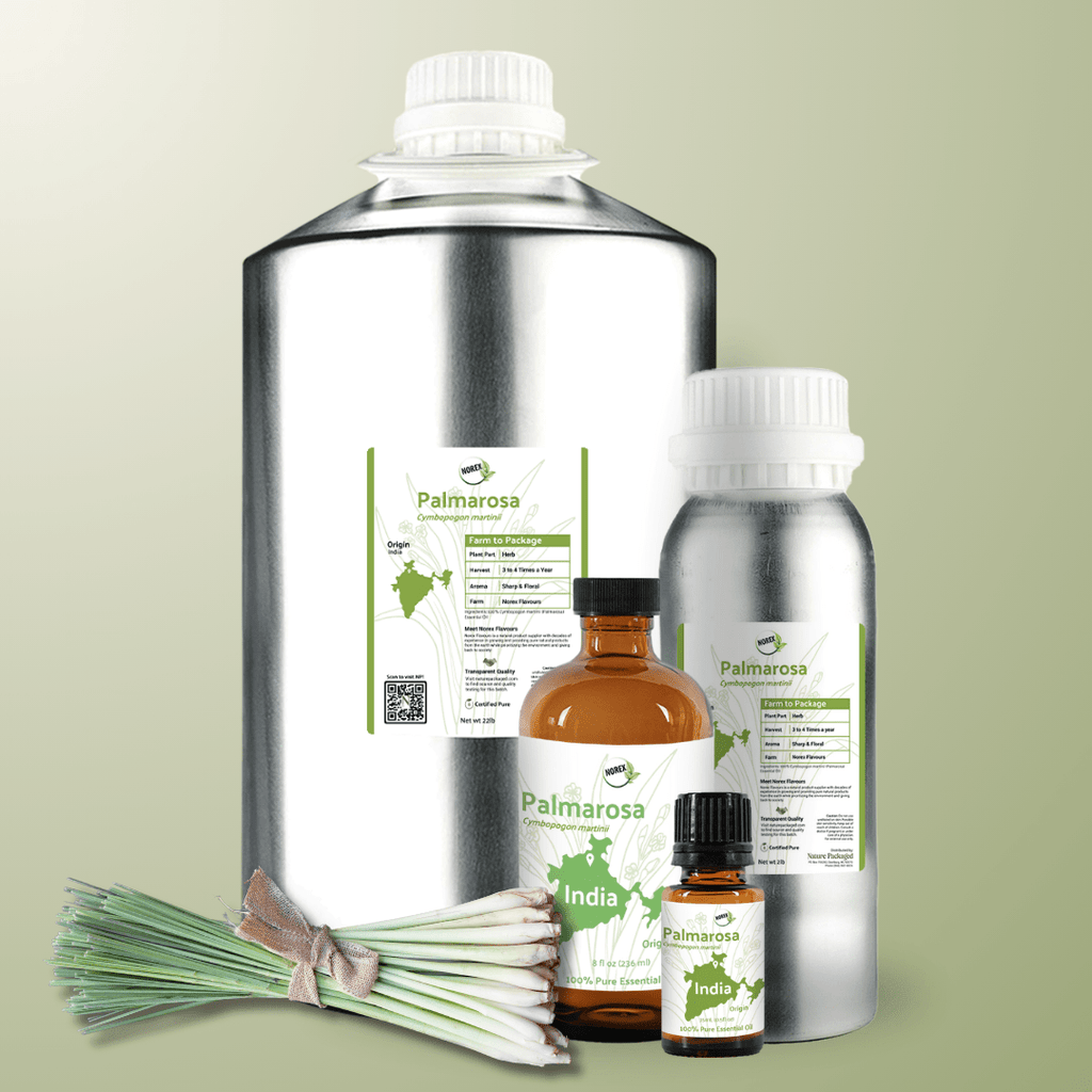 Palmarosa Essential Oil - From Norex Flavours - Nature Packaged