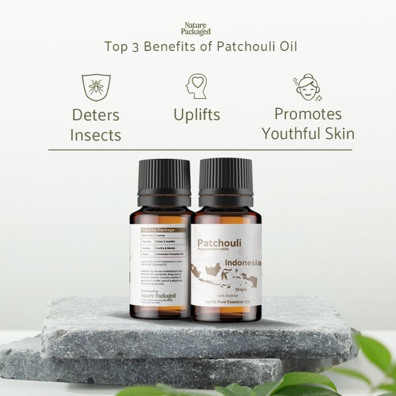 Patchouli Essential Oil - From Indonesian Essential Oils - Nature Packaged