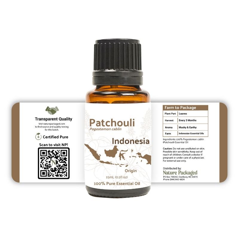 Patchouli Essential Oil - From Indonesian Essential Oils - Nature Packaged