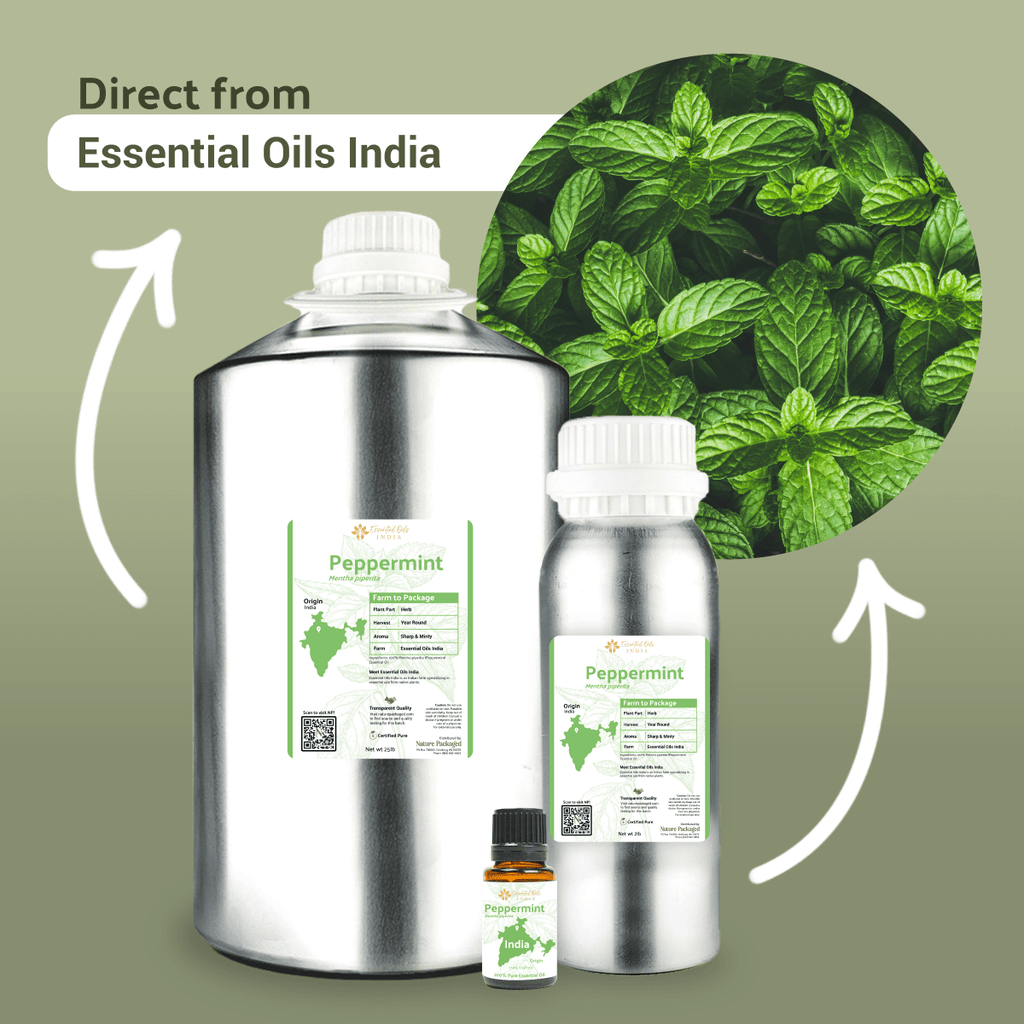 Peppermint Essential Oil - From Essential Oils India - Nature Packaged