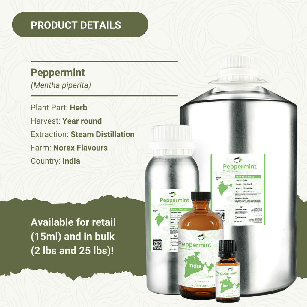 Peppermint Essential Oil - From Norex Flavours - Nature Packaged