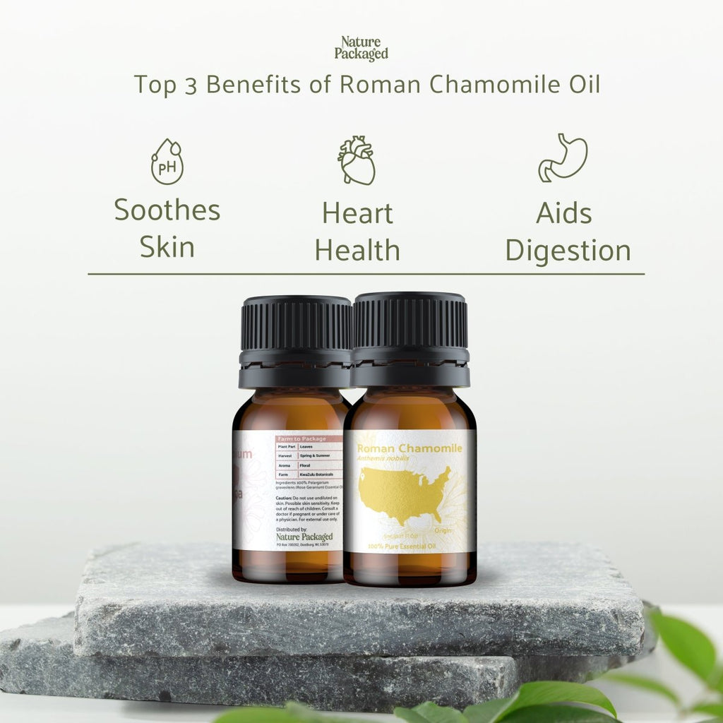 Roman Chamomile Essential Oil - From Essential Oils Oregon, USA - Nature Packaged