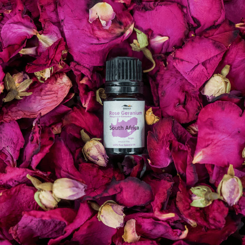 Rose Geranium Essential Oil - From KwaZulu Botanicals - Nature Packaged