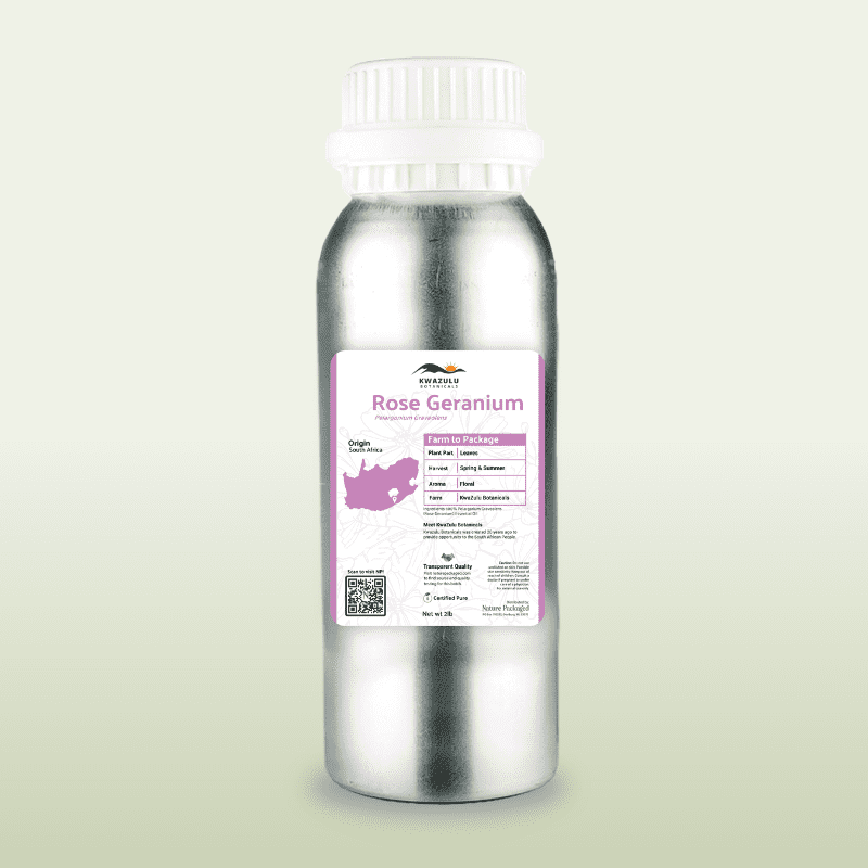 Rose Geranium Essential Oil - From KwaZulu Botanicals - Nature Packaged