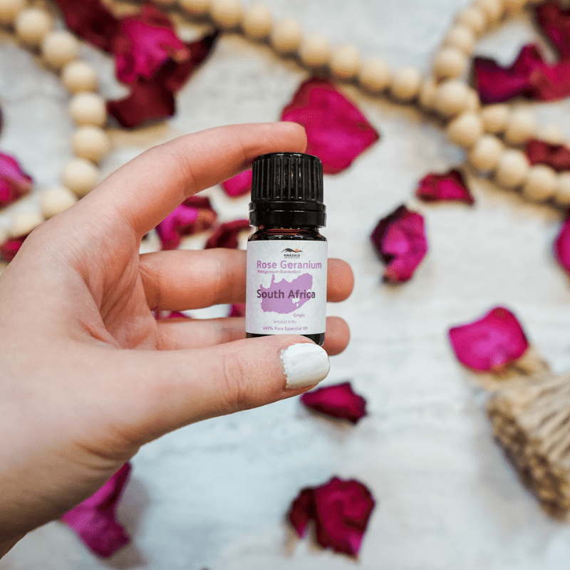 Rose Geranium Essential Oil - From KwaZulu Botanicals - Nature Packaged