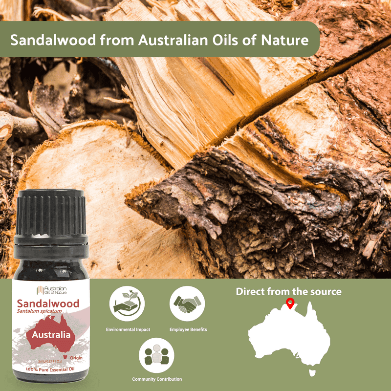 Sandalwood Essential Oil - From Australian Oils Of Nature - Nature Packaged