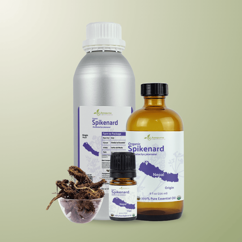 Spikenard Organic Essential Oil - From Annapurna Aroma Essential Oils - Nature Packaged